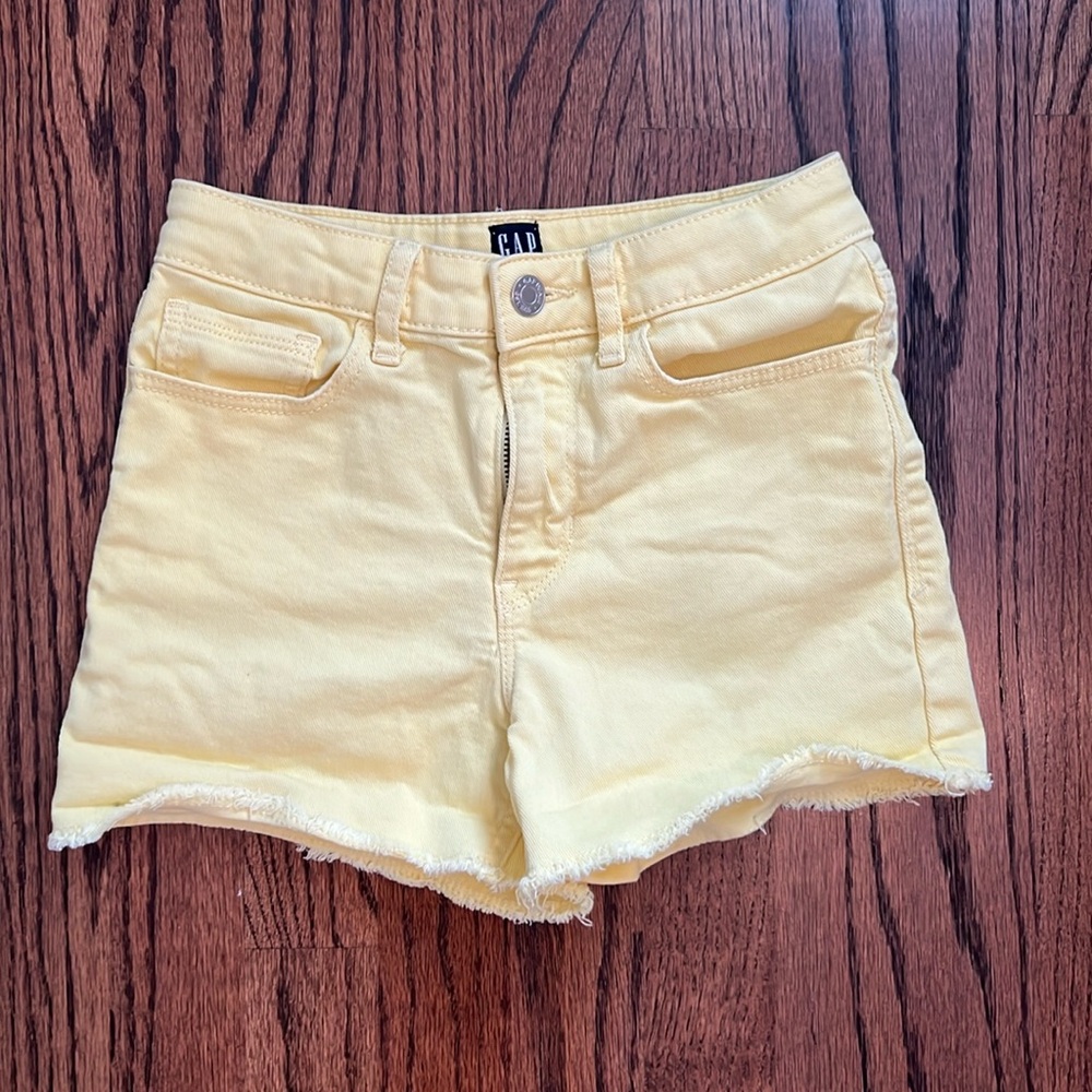 GUC Gap Kids Yellow Jean Shorts Size 10